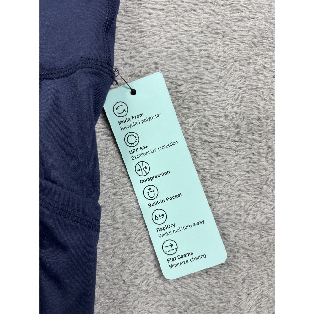 ID Ideology Womens Size 2X High Waist Side Pocket Crop Leggings Navy NWT - Picture 4 of 8